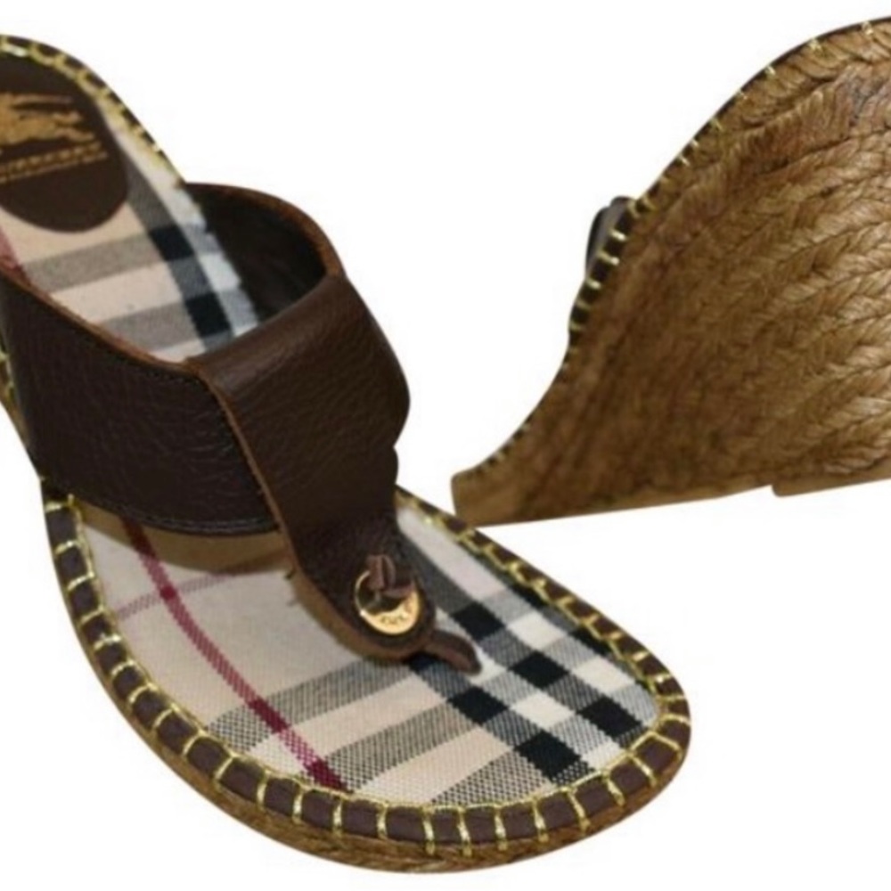 Burberry Brown Pebble Espadrilles Size 38